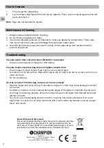 Preview for 4 page of Champion CHVF010 User Manual