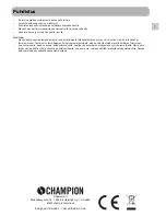 Preview for 11 page of Champion CHVK210 User Manual