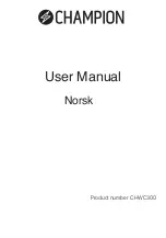 Preview for 10 page of Champion CHWC300 User Manual