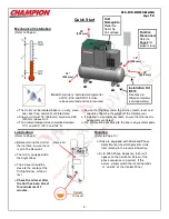 Preview for 2 page of Champion D10 Installation And Start-Up Data