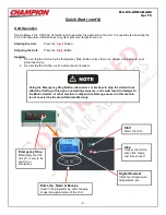 Preview for 3 page of Champion D10 Installation And Start-Up Data