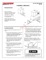 Preview for 6 page of Champion D10 Installation And Start-Up Data