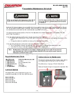 Preview for 13 page of Champion D10 Installation And Start-Up Data