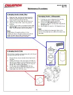 Preview for 15 page of Champion D6 Series Installation And Service Data