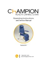 Champion Elevate Operating Instructions And Service Manual предпросмотр