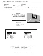 Preview for 2 page of Champion Eseries HRU Installation/Operation Manual With Service Replacement Parts