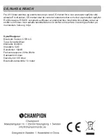 Предварительный просмотр 12 страницы Champion HBT200 User Manual