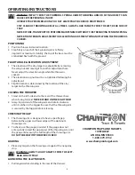 Preview for 6 page of Champion High Fly 40901 Assembly And Operating Instructions Manual