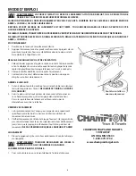 Preview for 14 page of Champion High Fly 40901 Assembly And Operating Instructions Manual