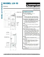 Preview for 2 page of Champion LD-10 Specifications