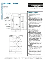 Preview for 2 page of Champion MODEL 2554 Specifications