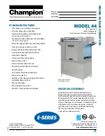 Preview for 1 page of Champion Model 44 Specifications