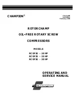 Champion ROTORCHAMP RCOF20 Operating And Service Manual preview