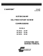 Champion ROTORCHAMP RCOF20 Operating And Service Manual предпросмотр