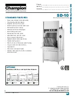 Предварительный просмотр 1 страницы Champion SD-10 Specifications