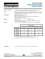 Preview for 4 page of Champion SD-36 Specifications