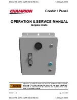 Предварительный просмотр 1 страницы Champion Simplex Operation & Service Manual