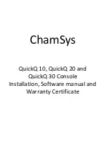 Preview for 1 page of ChamSys QuickQ 10 Installation, Software Manual And Warranty Certificate