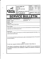 Предварительный просмотр 1 страницы CHANCE CHAOS 408 Service Bulletin