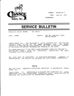 Предварительный просмотр 1 страницы CHANCE CHAOS Service Bulletin