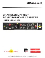 Chandler Limited TG MICROPHONE CASSETTE User Manual предпросмотр