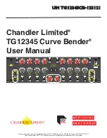 Preview for 1 page of Chandler Limited TG12345 Curve Bender User Manual