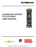 Chandler Limited TG12345 MKIV User Manual предпросмотр