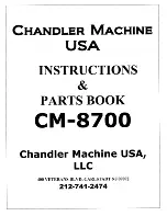 Предварительный просмотр 1 страницы Chandler CM-8700 Instructions & Parts Book