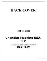 Предварительный просмотр 44 страницы Chandler CM-8700 Instructions & Parts Book