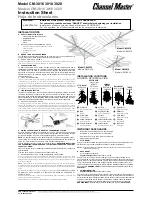 Channel Master CM-3016 Instruction Sheet preview