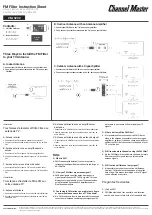 Channel Master CM-3202 Instruction Sheet preview