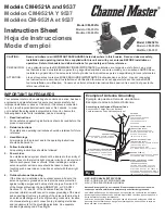 Channel Master CM-9521A Instruction Sheet preview