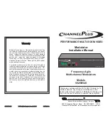 Preview for 1 page of Channel Plus 5525 Installation Manual