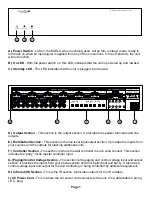 Предварительный просмотр 4 страницы Channel Plus CHANNELPLUS MDS-6 Owner'S Manual