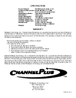 Предварительный просмотр 22 страницы Channel Plus CHANNELPLUS MDS-6 Owner'S Manual