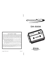 Channel Plus DA-500A Supplementary Manual предпросмотр