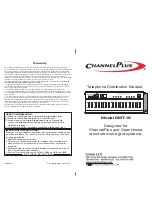 Channel Plus DMT-16 Supplementary Manual предпросмотр