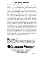 Предварительный просмотр 12 страницы Channel Vision AO320 Instruction Manual