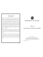 Channel Vision Audio/Video Distribution Amplifier VDA-12 Quick Manual предпросмотр