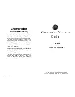 Channel Vision C-0310 User Manual предпросмотр