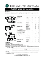 Channel Vision Central C-0315 Specifications предпросмотр