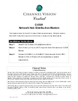 Предварительный просмотр 1 страницы Channel Vision Central C-0501 Installation Instructions