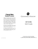 Channel Vision CVT-10 PIA Manual предпросмотр