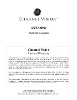 Channel Vision CVT-15PIA Instruction Manuals предпросмотр