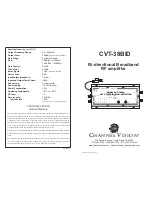 Channel Vision CVT-38BID Specifications предпросмотр