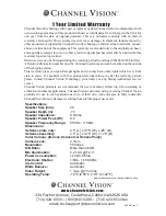 Preview for 12 page of Channel Vision IU-XXXXP8 Instructions Manual