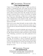 Preview for 8 page of Channel Vision P-1421 Instructions Manual