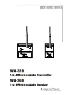 Channel Vision WA-320 Instructions Manual preview