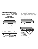 Preview for 1 page of ChannelPlus 5415 series Installation Manual