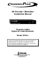 ChannelPlus 5415HD Installation Manual preview